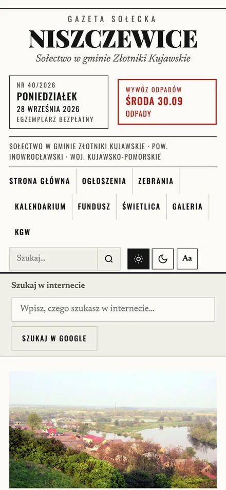 Wzór Gazeta sołecka na telefonie